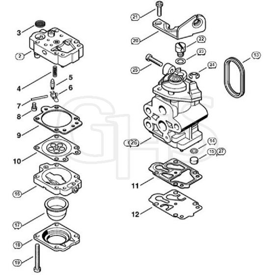 Genuine Stihl FS83 R / H - Carburetor