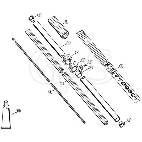 Genuine Stihl FS83 R / J - Drive tube assembly