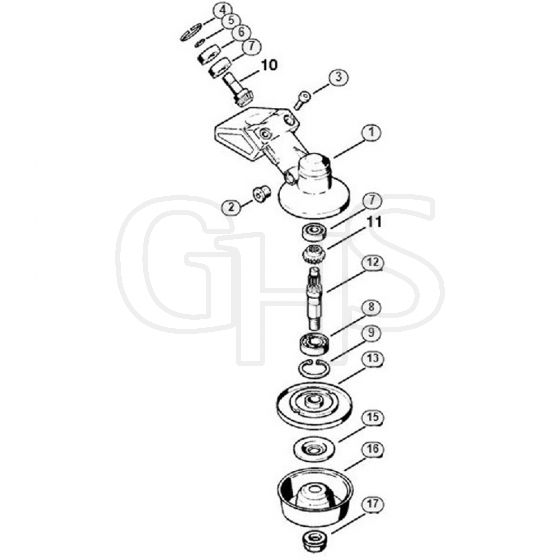 Genuine Stihl FS85 / AD - Gear head FS 80, 80 R, 85, 85 R  X 35 221 993 (32.97)