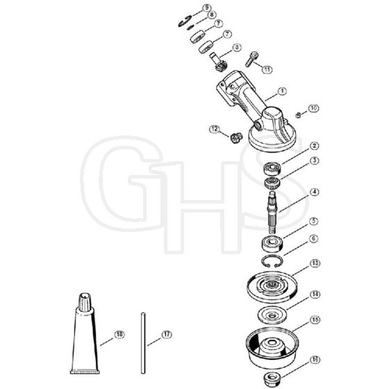 Genuine Stihl FS85 R / AB - Gear head FS 80, 80 R, 85, 85 R