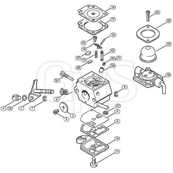 Genuine Stihl FS85 R / N - Carburetor C1Q-S60 BR (17.2002)