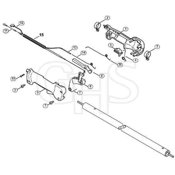 Genuine Stihl FS85 / T - Handle (24.2002)