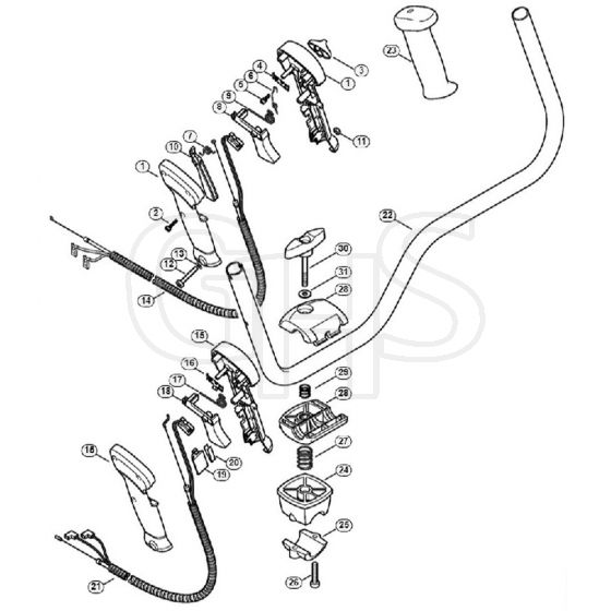 Genuine Stihl FS85 / V - Bike handle