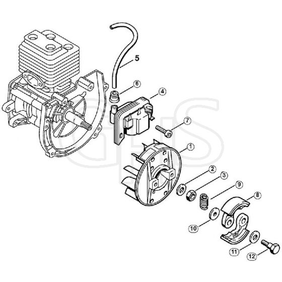 Genuine Stihl FS88 / C - Ignition system, Clutch