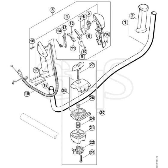 Genuine Stihl FS91 / G - Bike handle