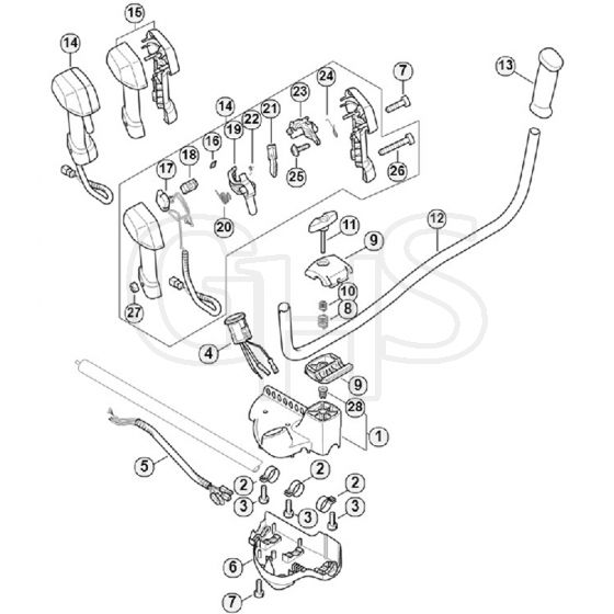 Genuine Stihl FSA130 / B - Bike handle