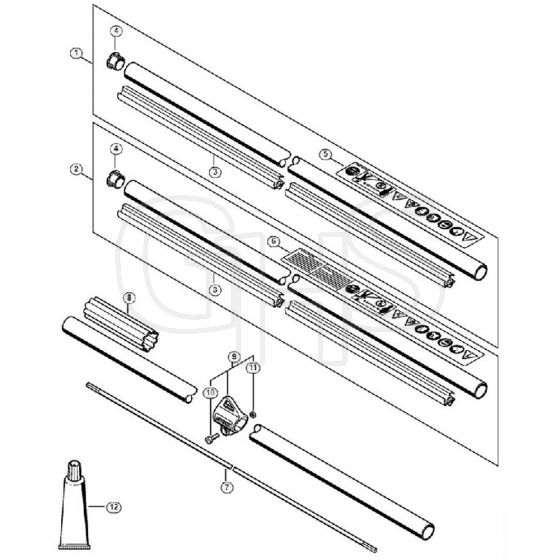 Genuine Stihl FSA130 R / D - Drive tube assembly