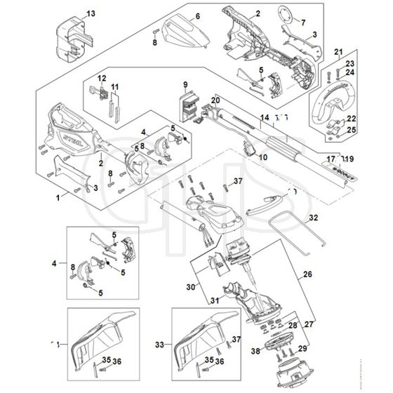 Stihl FSA60R - Spare Parts - Parts Diagram