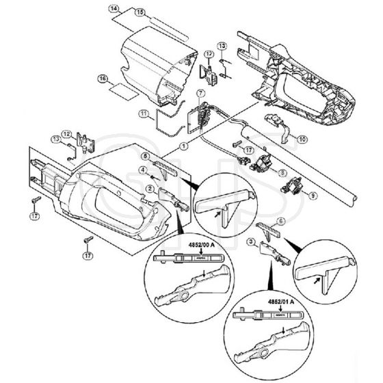 Genuine Stihl FSA85 / A - Handle housing, Cover