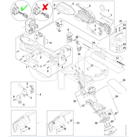 Stihl FSA86R - Spare Parts - Parts Diagram