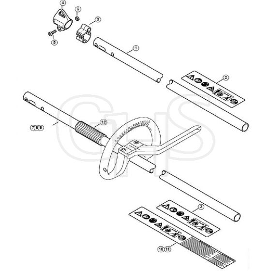 Genuine Stihl FSA90 / D - Drive tube assembly