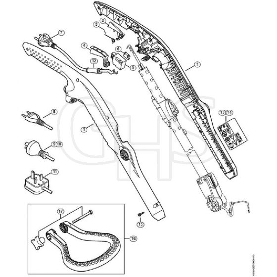 Genuine Stihl FSE52 / A - Handle Housing