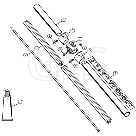 Genuine Stihl FSE65 / C - Drive tube assembly