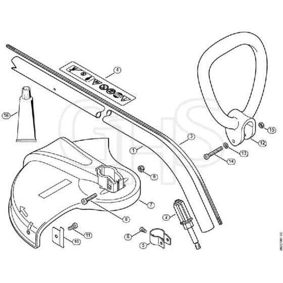 Genuine Stihl FSE71 / B - Drive tube assembly