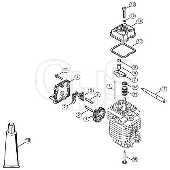 Genuine Stihl FT100 / B - Valve timing gear