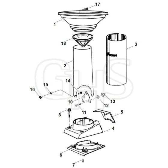 Viking GB 370 - Funnel - Parts Diagram