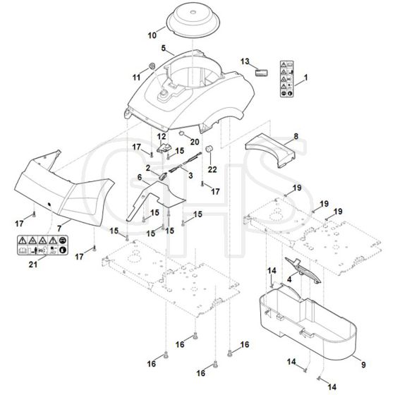 Viking GB 460 - Housing - Parts Diagram