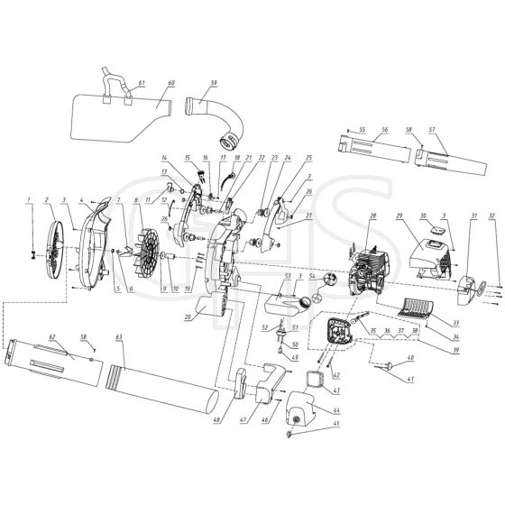 McCulloch GBV 322VX - - Tube Parts Diagram