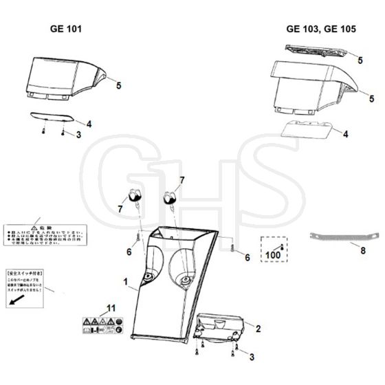 Viking GE 105 - Funnel - Parts Diagram