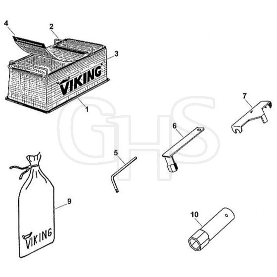 Viking GE 115 - Tools - Parts Diagram