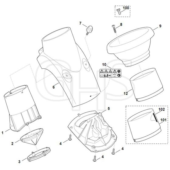 Viking GE 150 - Funnel - Parts Diagram