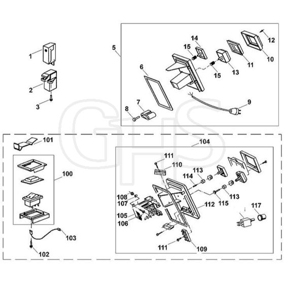 Viking GE 230 - Switch - Parts Diagram