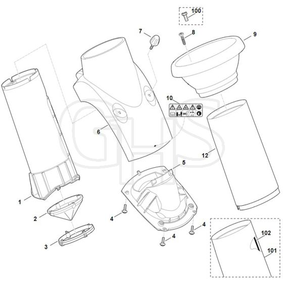 Viking GE 250 - Funnel - Parts Diagram