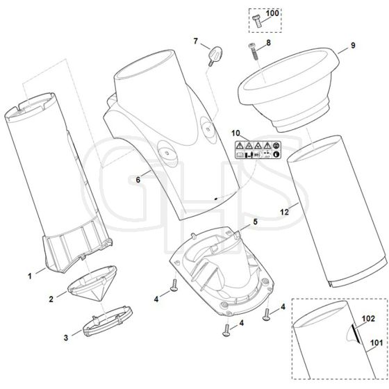 Viking GE 260 - Funnel - Parts Diagram