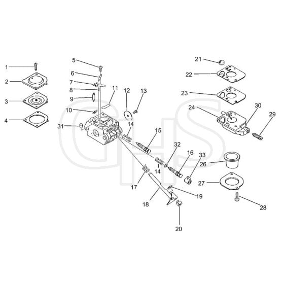 Carburettor (S/N 001304 and before)