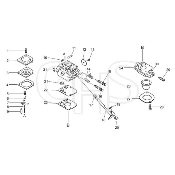 Carburettor (S/N 05909 and before)