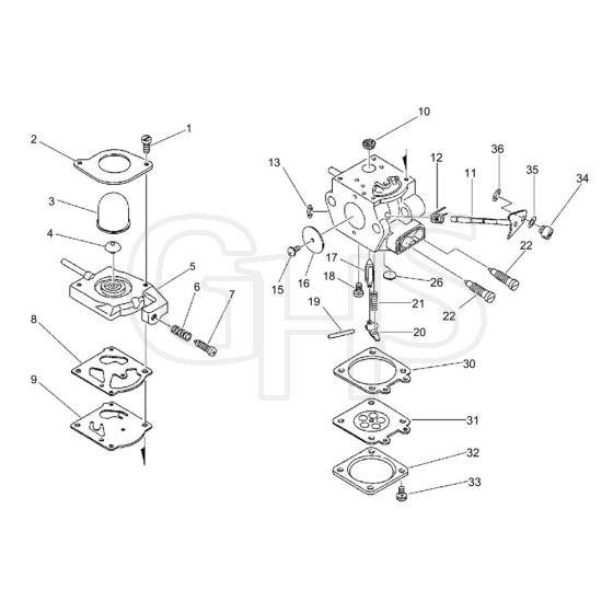 Carburettor (S/N 005910 and after)