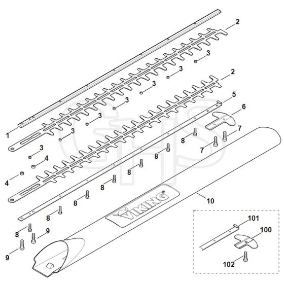 Viking HE615 - Cutter Bar - Parts Diagram