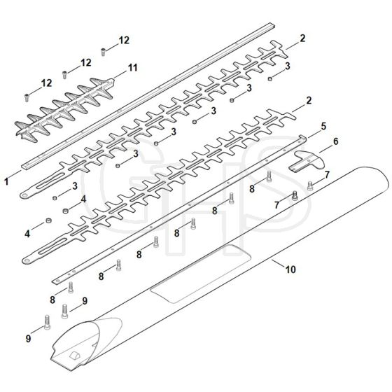 Viking HE810 - Cutter Bar - Parts Diagram