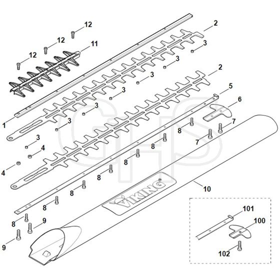 Viking HE815 - Cutter Bar - Parts Diagram