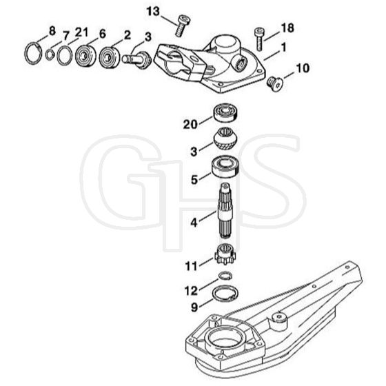 Viking HG300 - Gear Head - Parts Diagram