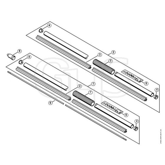 Genuine Stihl HL100 K / N - Drive tube assembly HL 100 K