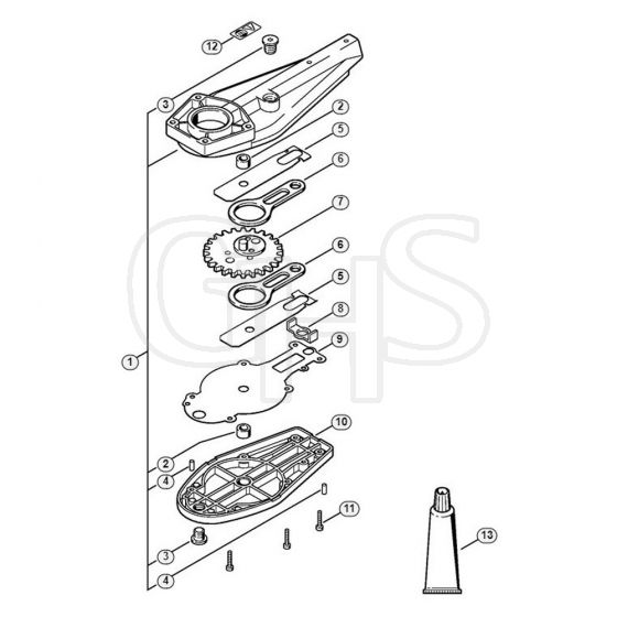 Genuine Stihl HL100 K / T - Blade drive gear 0°, 30°, 0° - 90° (24.2005)