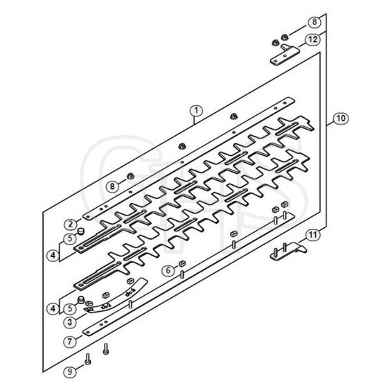 Genuine Stihl HL100 K / V - Blade 0°, 30°, 0° - 90° (24.2005)