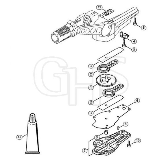 Genuine Stihl HL100 / S - Blade drive gear, adjustable thru 135°