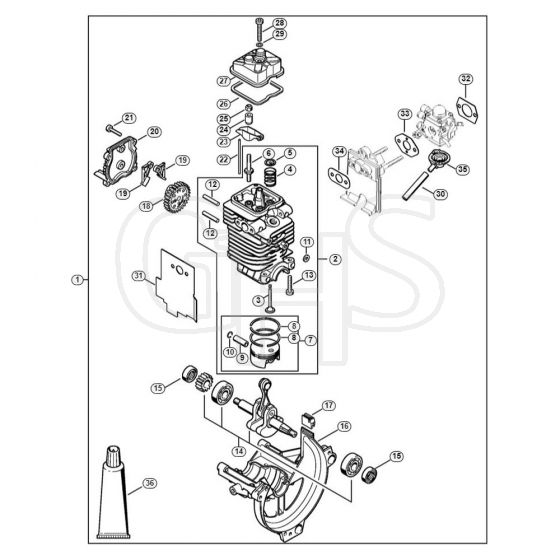 Genuine Stihl HL100 / X - Engine Ø 40 mm