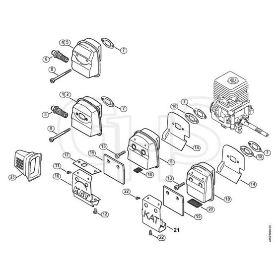 Genuine Stihl HL45 / C - Muffler