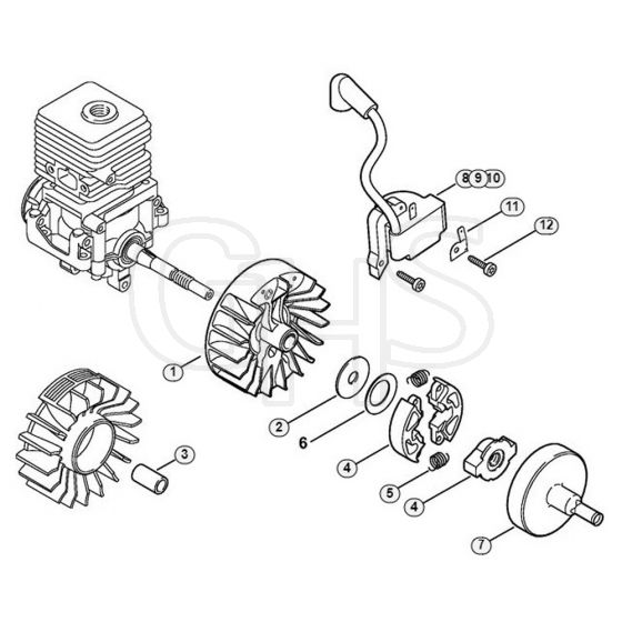 Genuine Stihl HL45 / D - Ignition System, Clutch