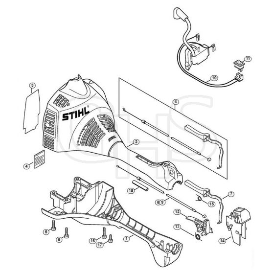 Genuine Stihl HL45 / E - Motor housing