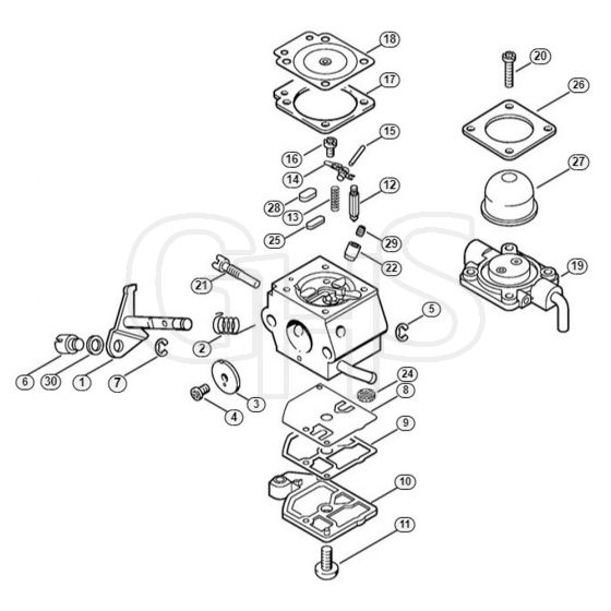 Genuine Stihl HL45 / L - Carburettor C1Q-S58 (27.2001)