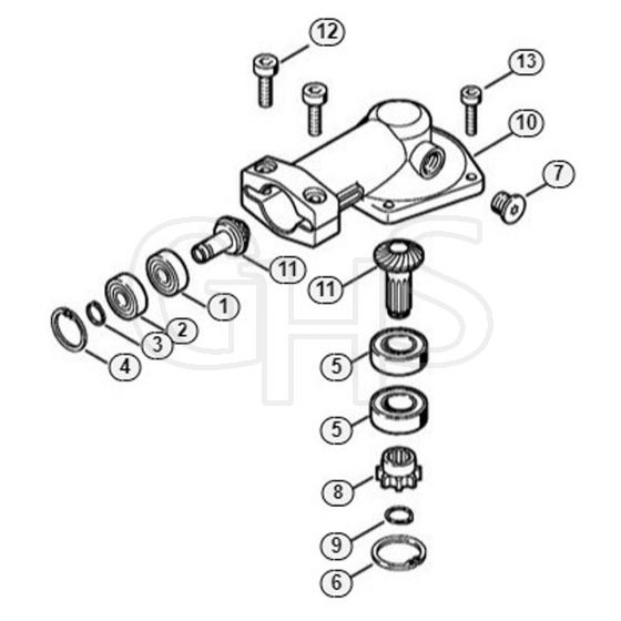 Genuine Stihl HL45 / Q - Angle drive (24.2005)