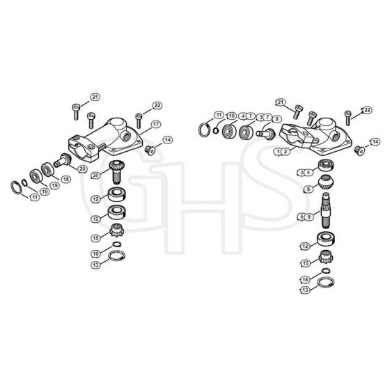 Genuine Stihl HL73 K / K - Angle drive 0°, 30°