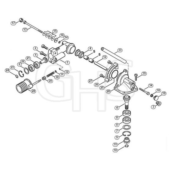 Genuine Stihl HL73 / L - Angle drive 0° - 90°