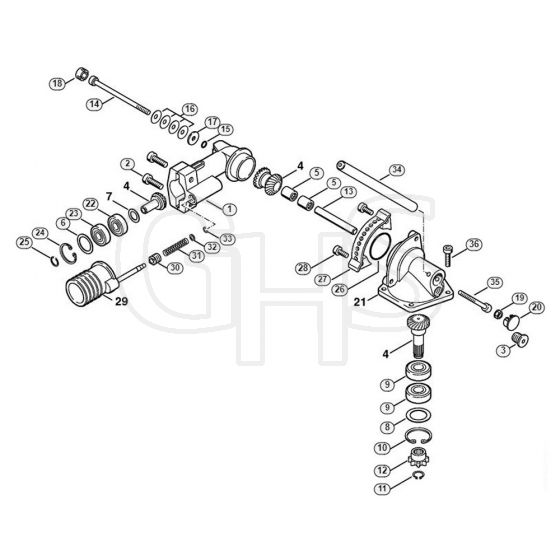 Genuine Stihl HL73 / M - Angle drive 0° - 90°