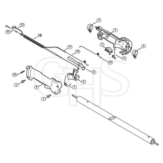 Genuine Stihl HL75 K / M - Handle (24.2002)