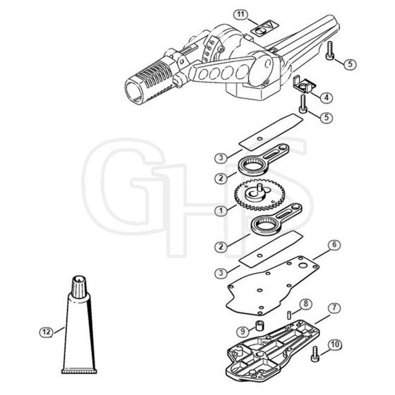 Genuine Stihl HL75 K / U - Blade drive gear, adjustable thru 135°